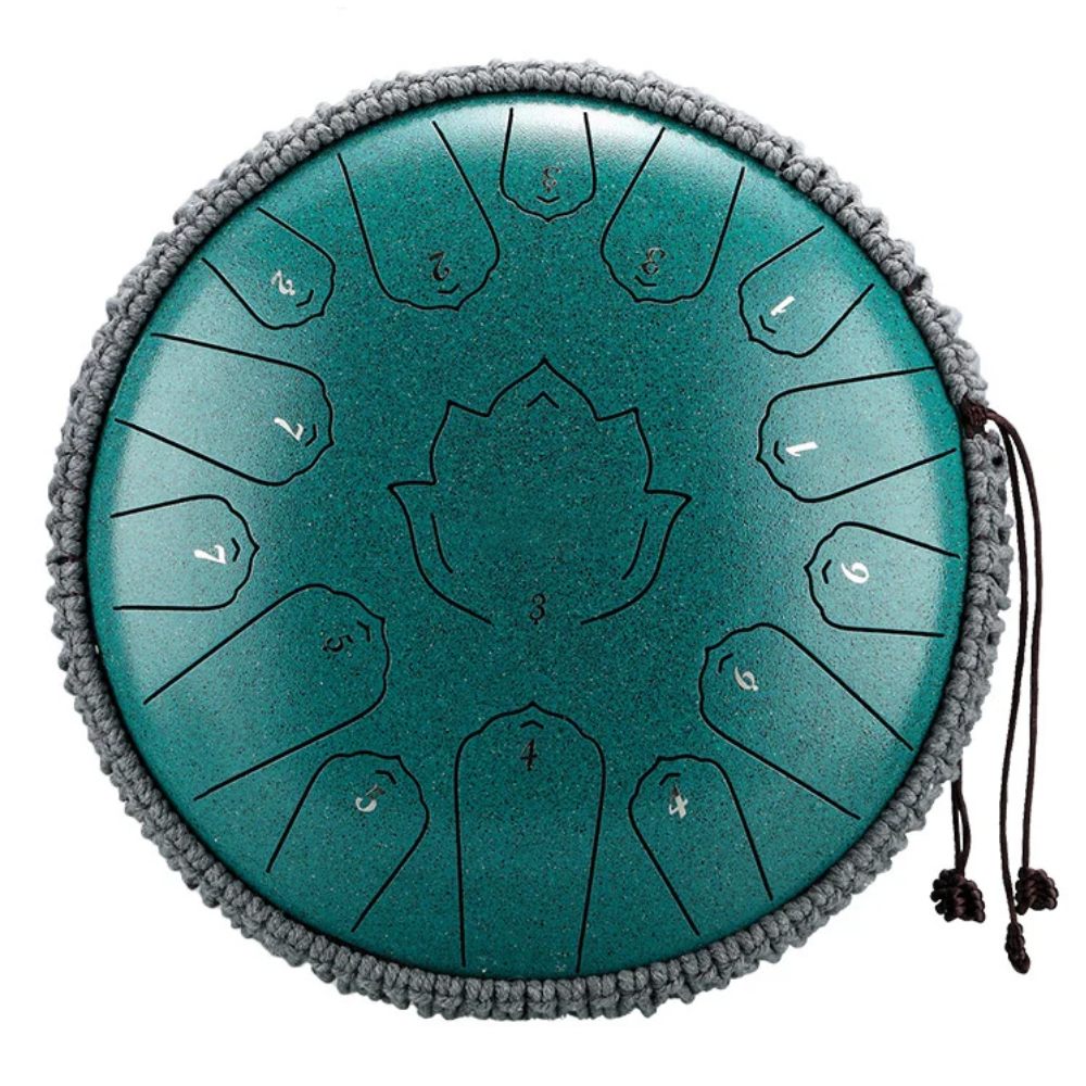 HLURU TH15-13 MALACHITE - Huashu Lotus Series 15 Notalı 13" Malachite Tongue Drum